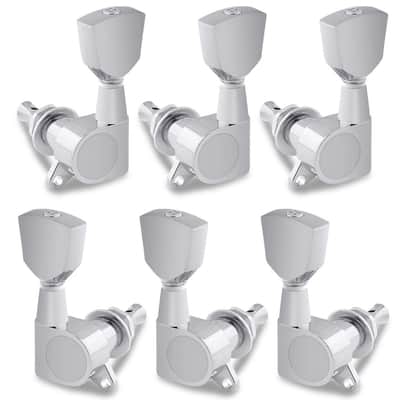 Guitar String Tuning Pegs Tuners Tuning Keys Machine Heads Tuning Machines Vintage Keystone Style 3L 3R for Electric Guitar or Acoustic Guitar Parts Accessories Chrome. image 1