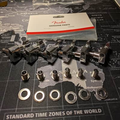 Fender 003-7429-049 Standard Stratocaster / Telecaster Tuning Heads (6) 2010s - Chrome image 2