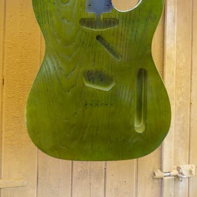 DY Guitars Francis Rossi / Status Quo tribute green relic tele body PRE-BUILD ORDER image 4