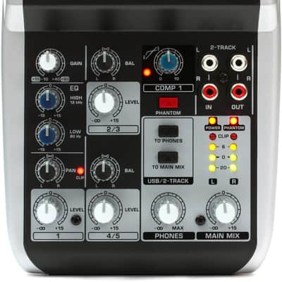 Behringer Xenyx Q502USB Mixer with USB  Bundle with Behringer U-Phoria UM2 USB Audio Interface image 3