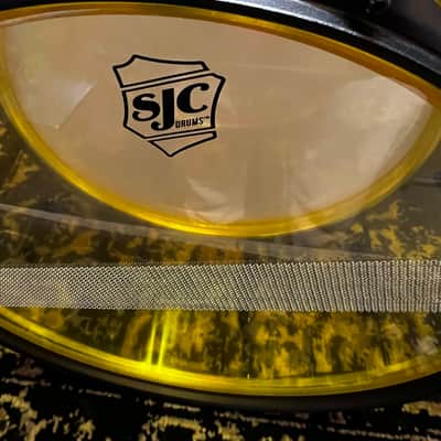 SJC Drums 14" x 6.5" Josh Dun Signature Series Torch Acrylic Snare Drum - Yellow w/ Black Hardware image 5