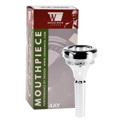 Denis Wick Classic Euphonium Mouthpiece Silver Plated, 5880E-4AY - Large Backbore for Balanced Airflow & Tone - Small Shank Fitting Euphonium Accessories for Easy Articulation - 26 x 6.72 x 7.38mm image 1