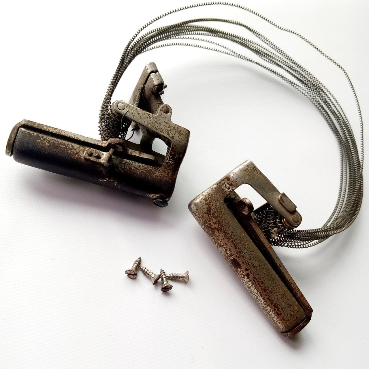 Leedy Hoop-Mount Throw-Off+Butt+14"Wires Nickel Snare Drum Indianapolis Strainer — main photograph