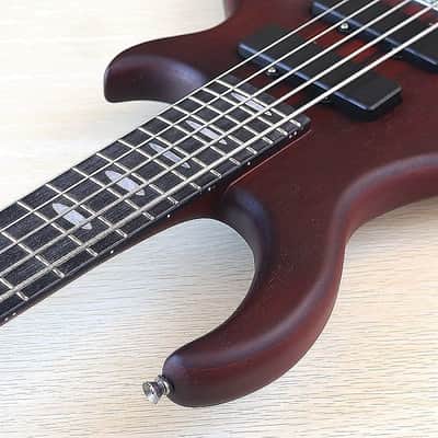 Custom 5 String Electric Bass, Sapele Wood Body, 24 Frets Fingerboard Maple Neck image 3