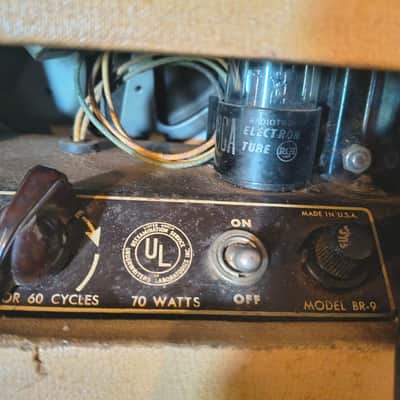 Gibson BR-9 10-Watt 1x8" Guitar Combo 1948 - 1950 - Ivory Leatherette with Trapezoid Grille image 6