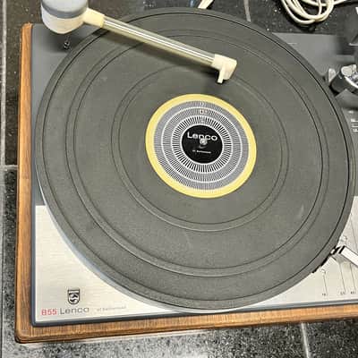 Lenco B55 Turntable w/ Original Lenco Clean L Cleaning Arm & Philips 400 Cartridge; Serviced image 2