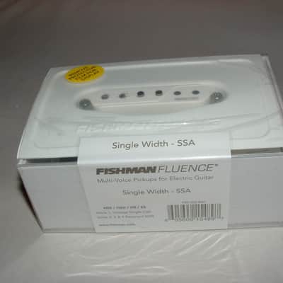 Fishman Fluence PRF-SSS-BA1 6 Single Width Active Strat Pickup (White and Black) image 1