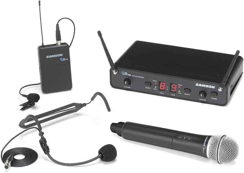 Samson Concert 288 Dual-Channel UHF All-In-One Wireless Handheld Mic System - H Band (470-518 MHz) image 1