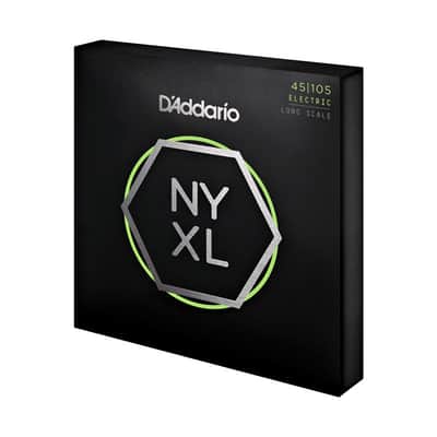 D'Addario NYXL45105 Nickel Wound Bass Guitar Strings Light Top Med Bottom 45-105 image 1