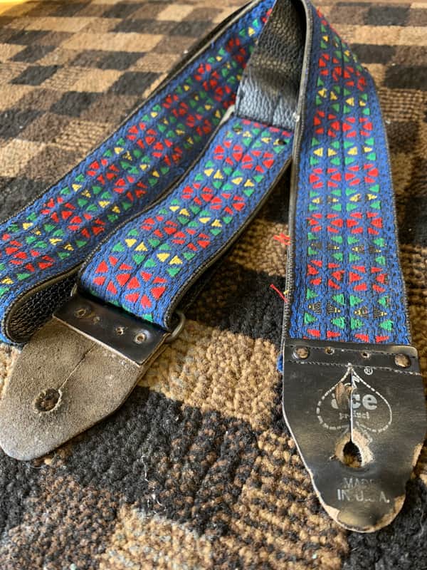 Ace Vintage! Kaleidoscope Blue Keith Richards strap 60’s image 1