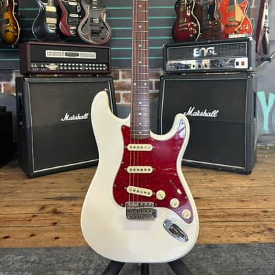 Squier Pro-Tone Stratocaster Olympic White 1997 Electric Guitar image 1