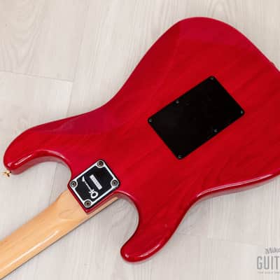 1991 Charvel by Jackson CST-060-SSH Superstrat S-Style See-Through Red w/ Case, Japan image 14
