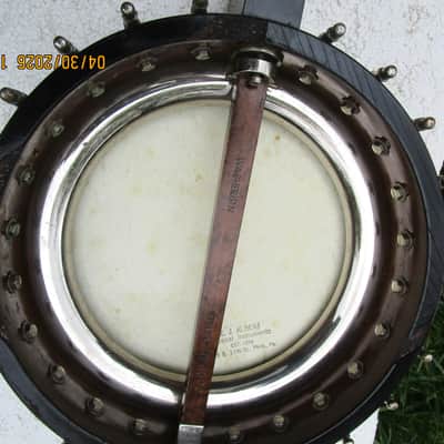 Washburn Model C Tenor Banjo, 1920's, 17 Fret, 11 3/4" Head, Tone Ring, Kershner Tailpiece, Case image 7