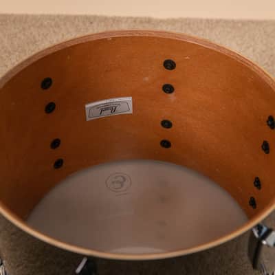 Pearl Wood Fiberglass Reissue Piano Black Drum Set image 18
