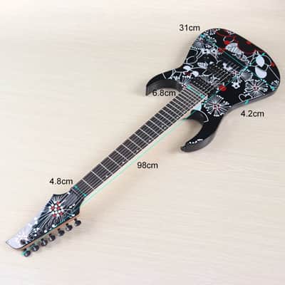 Custom Finish 7 String Electric Guitar, Okoume Body, Maple Neck, 24 Frets Fingerboard image 5