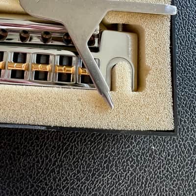 Schaller 455 Bridge/Tailpiece Chrome- NOS New Old Stock — Made in Germany Complete w/ Original Box image 3