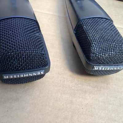 2 x Sennheiser MD 421-U 4 Dynamic Microphone / nice set great for stereo / vintage Made in Germany - Black image 6