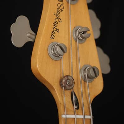 1980 Fender Era LEFTY Music Man Stingray electric bass guitar all original STRING THROUGH BODY + HSC image 11