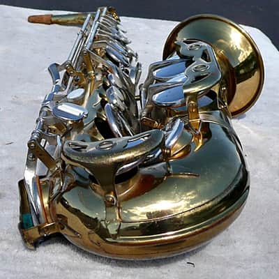 Vintage F. E. OLDS Parisian Ambassador Alto Sax w Neck, Mouthpiece + Case - Good Pads - France - VGC image 15