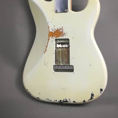 LEFTY! Vintage Fender ‘62 Reissue ST-62L Heavy Relic Custom Blonde Nitro Over Sunburst Strat 1989 7.3 Lb HSC image 5