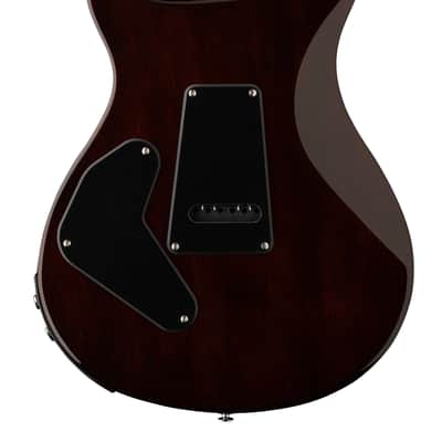 PRS SE Custom 24 Semi-Hollow Piezo 24-Fret Electric Guitar Orange Tiger Smokeburst with Gigbag image 3