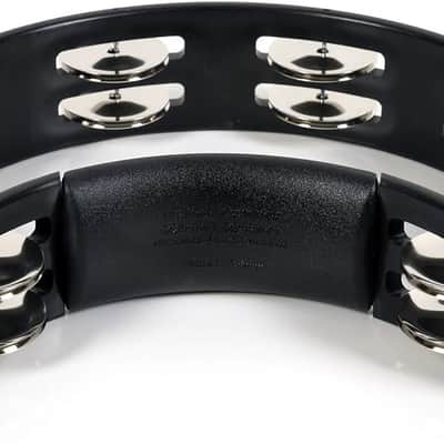 RhythmTech RT1010 Tambourine, Nickel Jingles, Black image 3