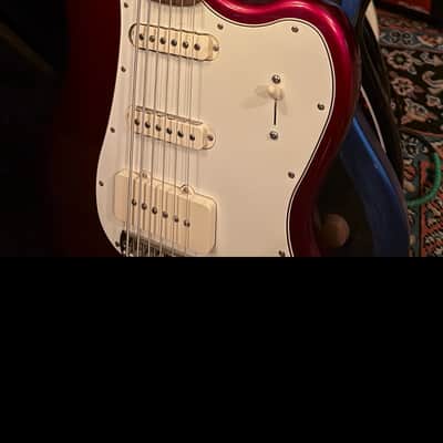 Fender Pawn Shop Bass VI 2013 - 2014 - Candy Apple Red image 7