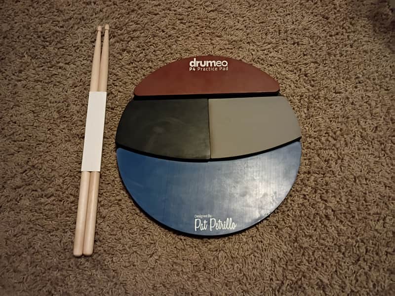 Drumeo Pat Petrillo P4 4 Zone Practice Pad with Sticks image 1