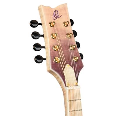 Ortega RMFE200PF Americana Series F-Style Solid Flamed Maple Top Maple Neck 8-String Acoustic-Electric Mandolin w/Croco Leather Case image 19