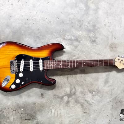 Cort / Memphis / Samick Lawsuit Era MIK S-Style Electric Guitar (1970s, Honeyburst) image 6