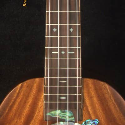 Handmade Left-handed Tenor Ukulele, Solid Acacia Pineapple, Turtle Soundhole Abalone inlay, Soft-bag, Bruce Wei UW17-2116 image 6