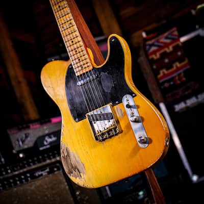 Fender Custom Shop Dale Wilson Masterbuilt 52 Telecaster Heavy Relic Smoked Butterscotch Blonde image 7