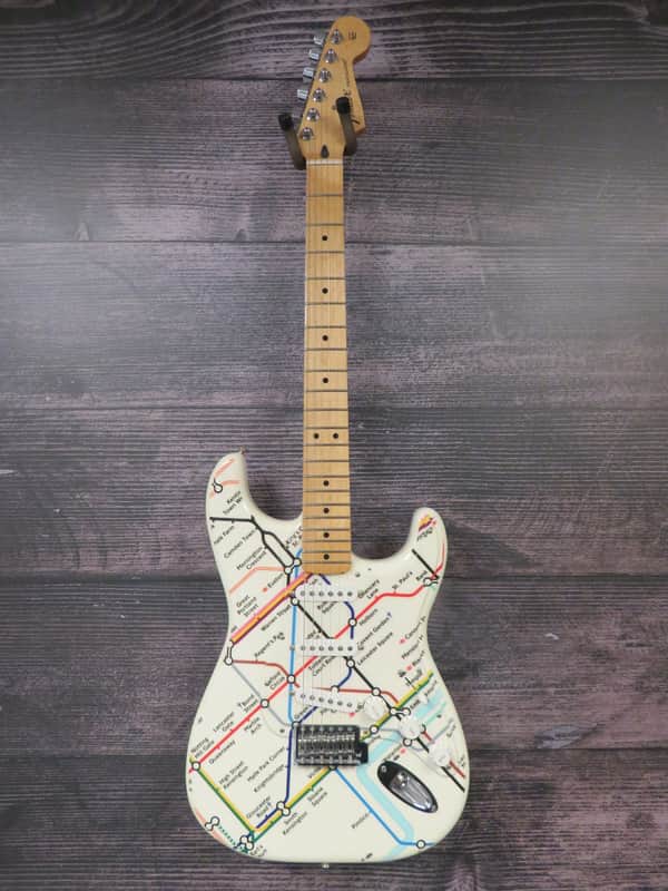 Fender Limited Edition London Underground “Tube Map” Stratocaster image 1