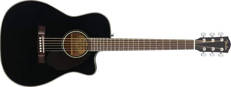 Fender CC-60SCE Concert Size Solid Top Acoustic Electric Guitar, Built In Tuner image 1