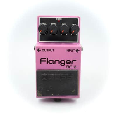 Boss BF-2 Flanger 1982 Made In Japan Black Label ACA Vintage Guitar Effect Pedal 142100 image 2