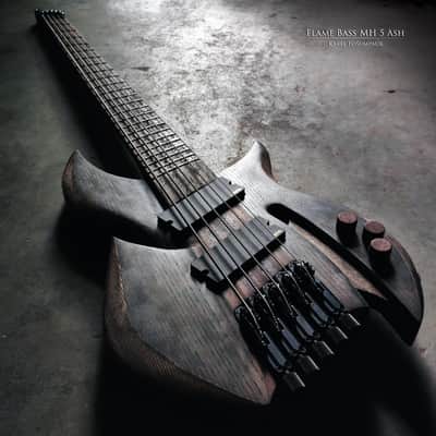 Flame Bass Multiscale Headless 5 Ash - handmade, custom image 2