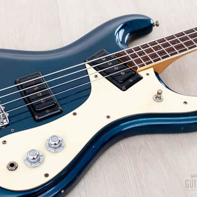 1966 Mosrite Ventures Model Bass Ink Blue 100% Original w/ Case image 6