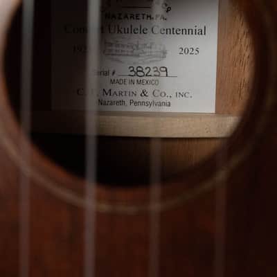 Martin Centennial Concert All Mahogany Ukulele #8239 image 3