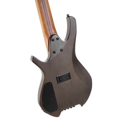 Cort SPACE5SDB Artisan Series Space 5 Poplar Burl Top Soft Maple Body 7pcs Roasted Maple, Walnut, Purple Heart & Maple Neck 5-String Bass Guitar w/Gig Bag image 2