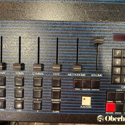 Oberheim DX 6-Voice Drum Machine 1982 - Blue with Wood Sides