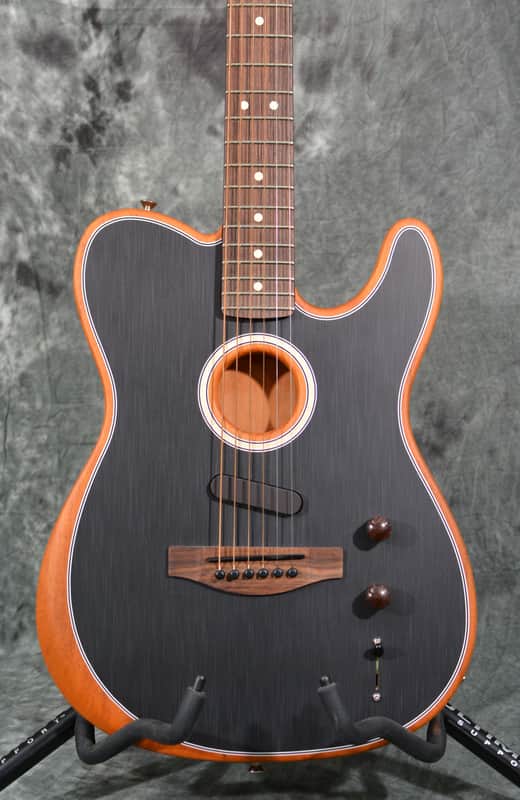 Fender Acoustasonic Player Telecaster Brushed Black w/ FREE Same Day Shipping image 1