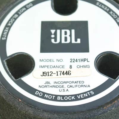 JBL 2241 HPL 18" 600 Watt 8 ohm Low-Frequency Transducer Speaker image 2
