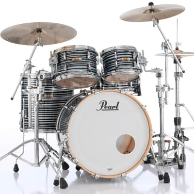 Pearl Masters Maple Pure 4 Piece Shell Pack "XSP" - 22" Bass Drum BLACK OYSTER SWIRL image 1