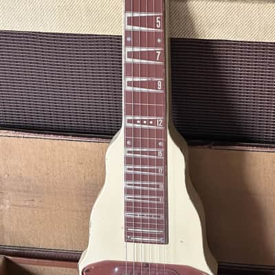 Gibson BR-9 Lapsteel 1950 - a groovy Cream & Peach deco style Lapsteel. image 7