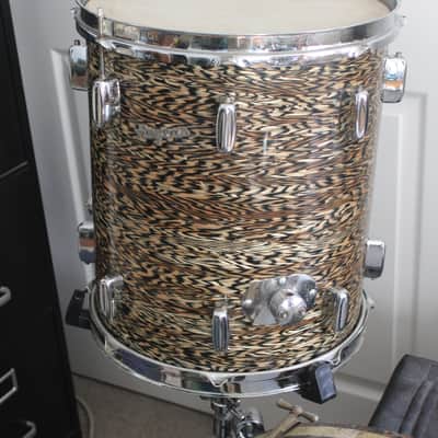 Rogers Holiday 1963 - Black Onyx 16" deep x 14" round Floor tom image 9