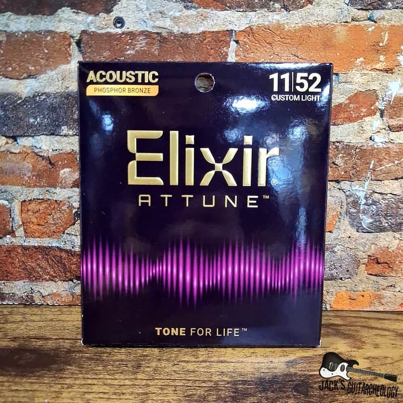 Elixir Attune | (11-52) Custom Light Phosphor Bronze Acoustic Guitar Strings image 1