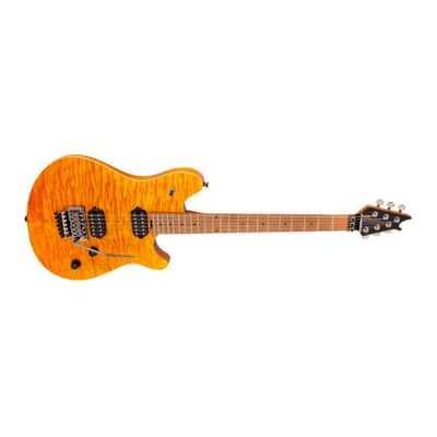EVH Wolfgang Standard QM 6-String Electric Guitar with Basswood Body and Baked Maple Fingerboard (Right-Handed, Trans Amber) image 4