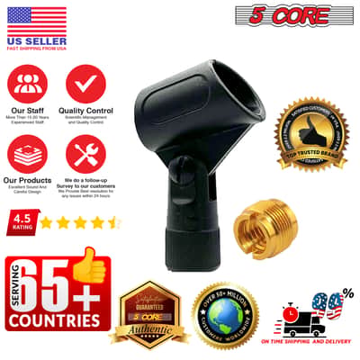 5 Core Microphone Clip Holder 6 Pieces with Screw Adapters 5/8 to 3/8 Inch image 10