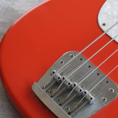 1999 Fender Japan MB98-70SD Mustang Bass (Fiesta Red) image 4