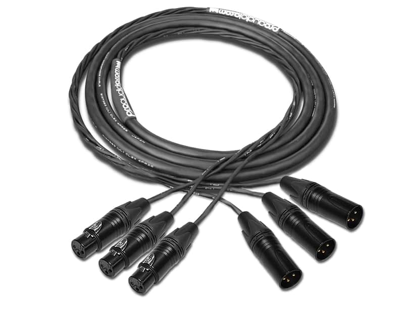 Standard 3 Channel Mogami 2931 Snake | Neutrik Gold XLR-F to XLR-M | 25 Feet image 1